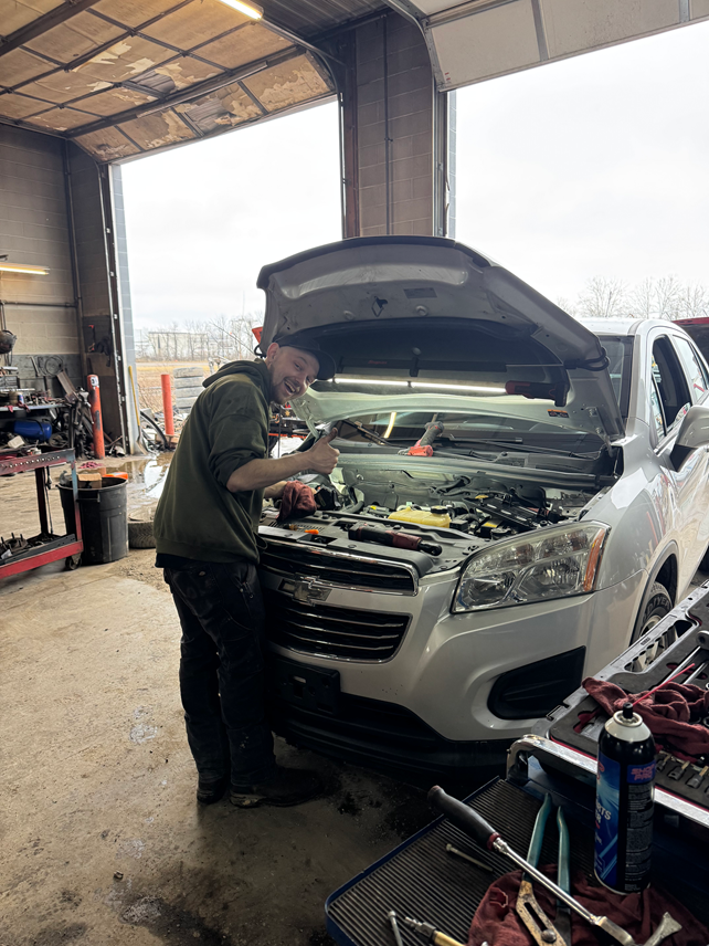 One of our mechanics performing general repair at Ron's Garage in Jackson, Ohio